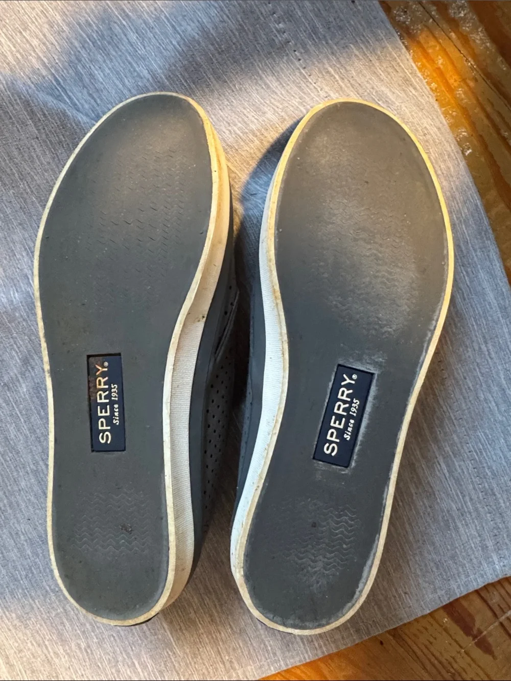 Sperry Women's Perforated Slip-On Loafers in Gray